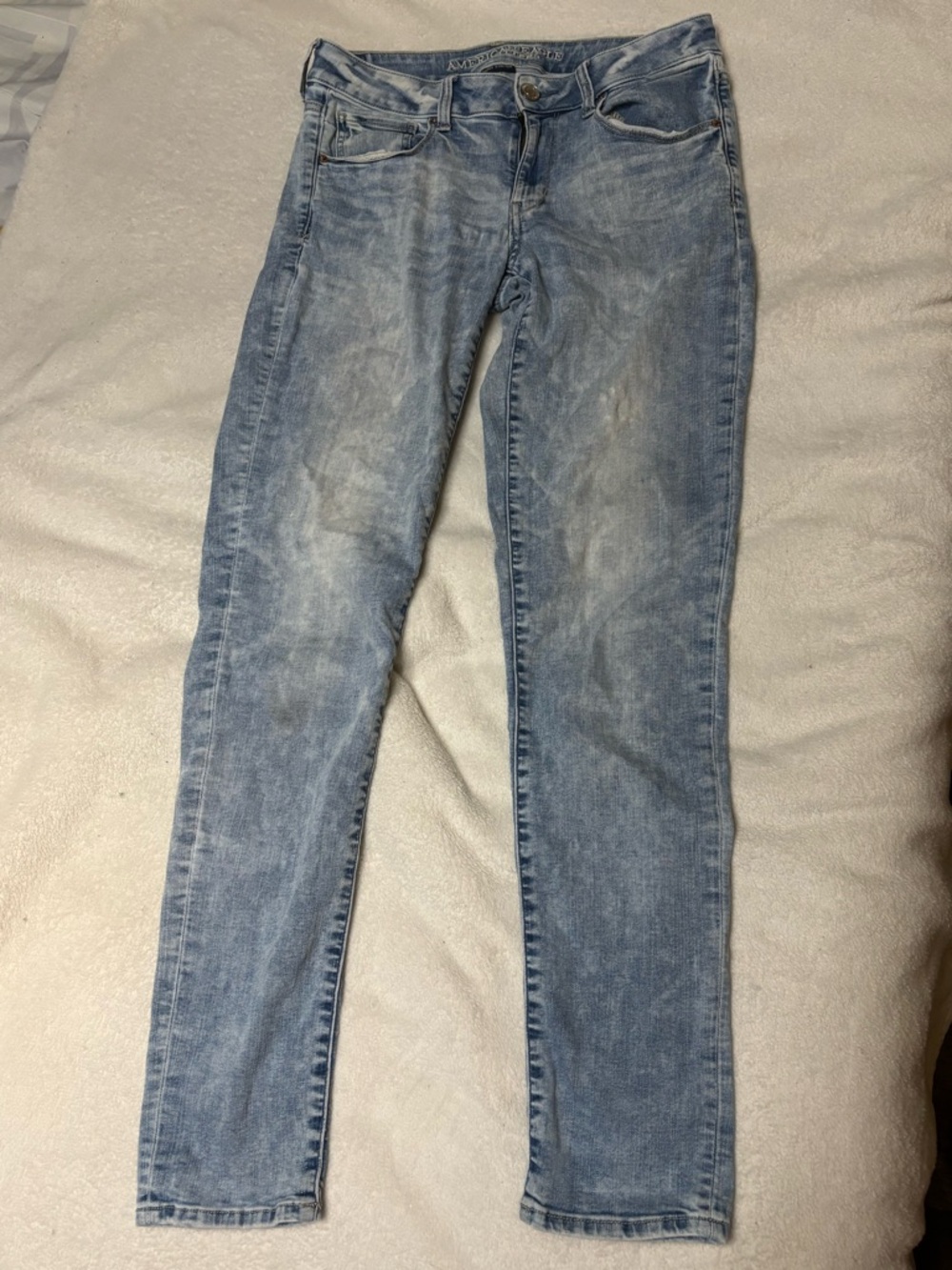 American Eagle Outfitters Light Blue Super Stretch Skinny Jeans
